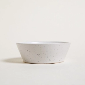 BOWL 16 CM GRANITO BLANCO CON NEGRO
