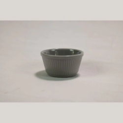 CAZUELA 7,5 CM RAYADA MELAMINA GRIS