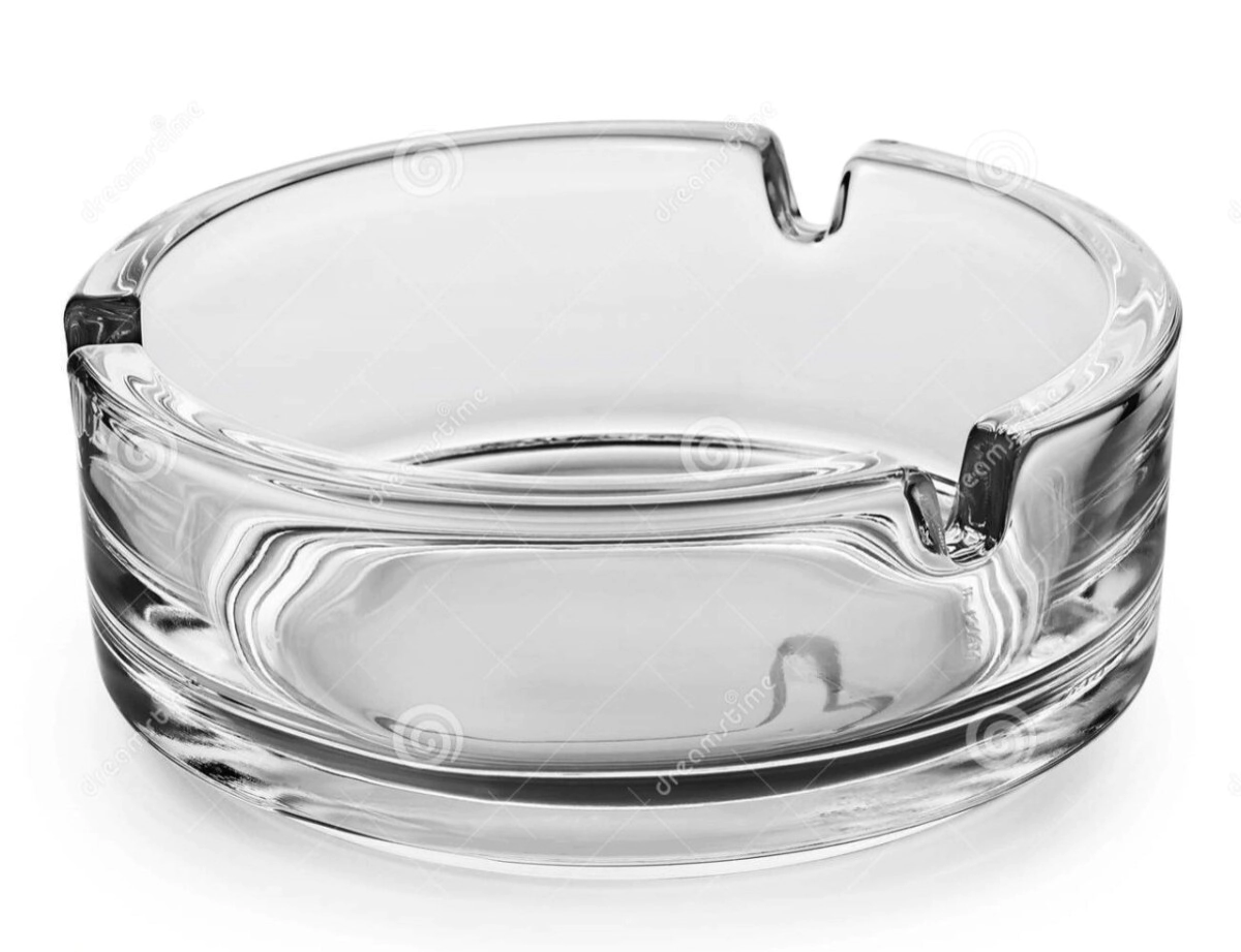 CENICERO DE VIDRIO REDONDO