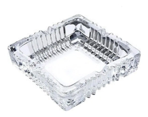 CENICERO DE VIDRIO CUADRADO 10,5 CM