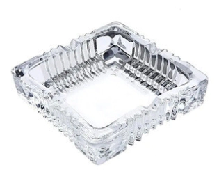 CENICERO DE VIDRIO CUADRADO 10,5 CM