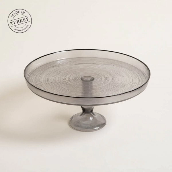 POSA TORTA 32 CM CON PIE VIDRIO ARES