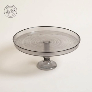 POSA TORTA 32 CM CON PIE VIDRIO ARES