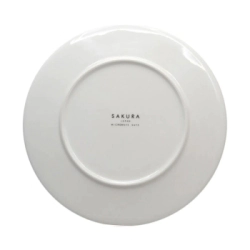 PLATO PLAYO 26 CM BLANCO CON BORDE NEGRO PORCELANA SAKURA