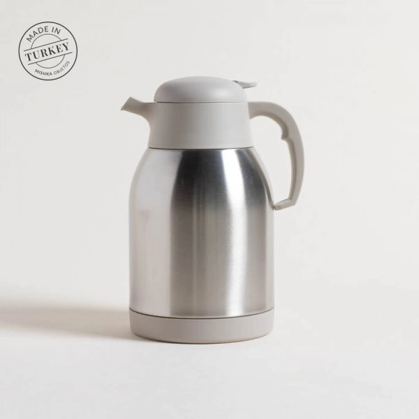 JARRA TERMICA 2 LTS DE ACERO INOXIDABLE TAPA GRIS CLARO