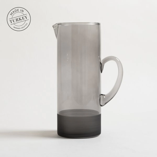 JARRA MERSIN ESPEJADO GRIS 1400 ML FONDO ESMERILADO CON ASA