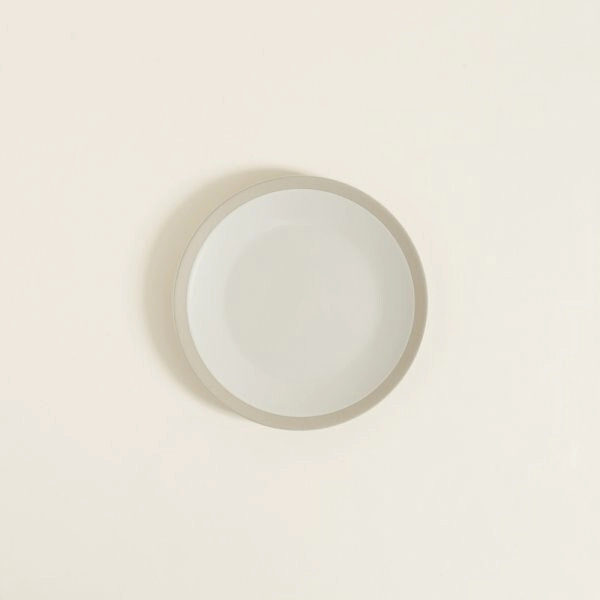 PLATO POSTRE 21 CM PEKIN NATURAL CON BORDE BEIGE