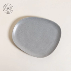 PLATO PLAYO 28 X 24 CM IRREGULAR ISPARTA GRIS GRANITE
