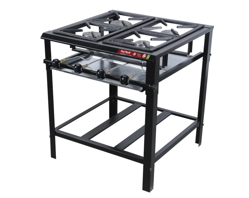 ANAFE 4 HORNALLAS ESTRUCTURAL REJAS FUNDICION GAS ENVASADO SOL REAL