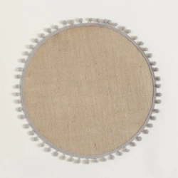 INDIVIDUAL KRABI BORDE POMPON GRIS