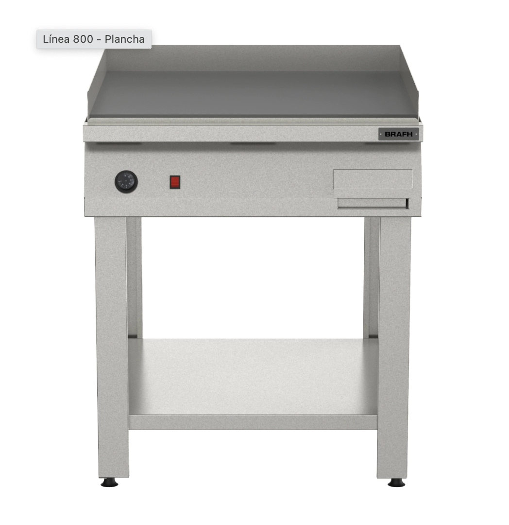 ANAFE 800 - PLANCHA ELECTRICO ACERO INOXIDABLE 430 CON BASE BRAFH