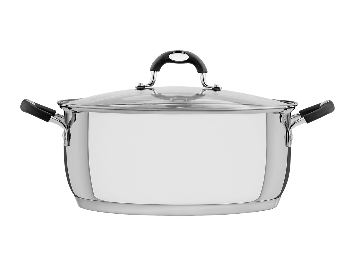 CACEROLA N� 30 SOLAR GOURMET CON ASAS DE SILICONA ACERO TRIPLE FONDO TRAMONTINA