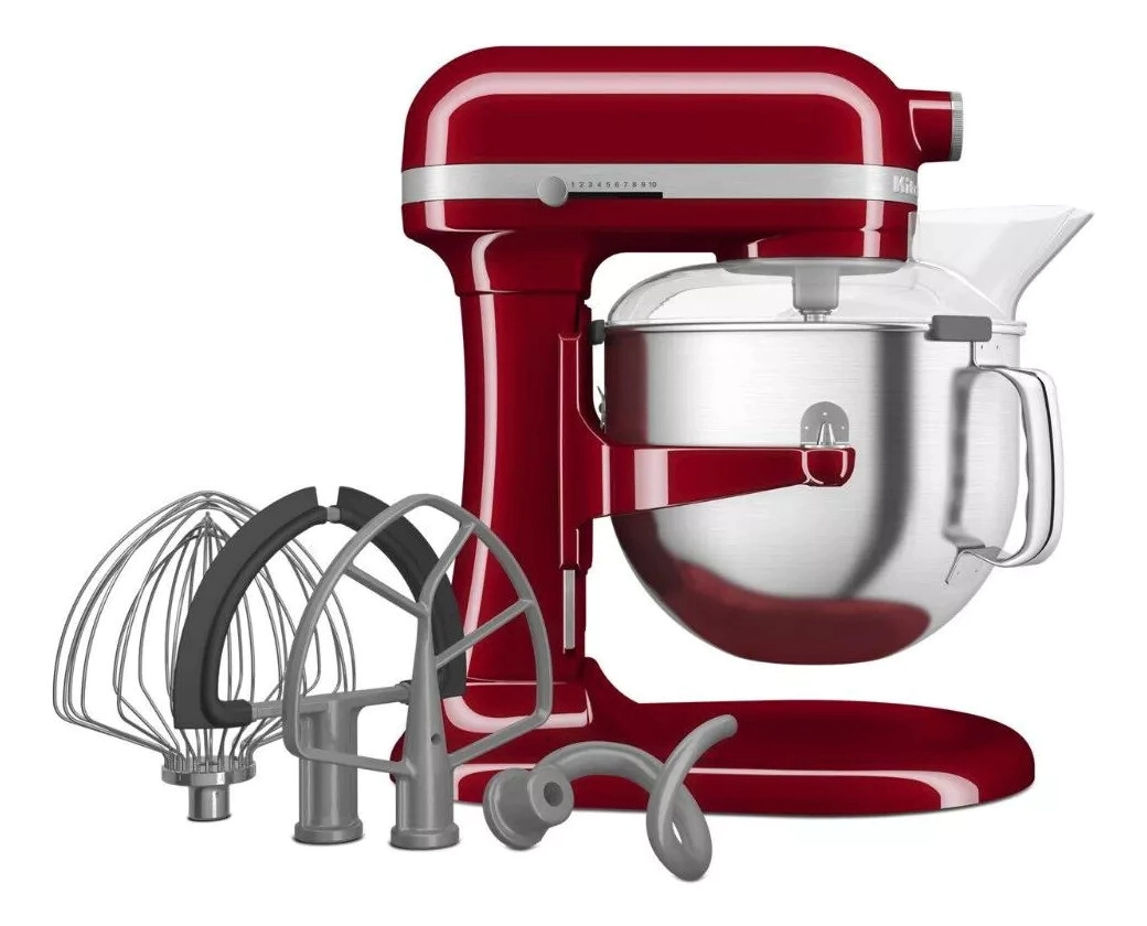 BATIDORA PLANETARIA 6,6 LTS ROJA COYOTE 7QT PROFESIONAL KITCHENAID