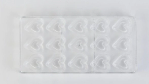 MOLDE RIGIDO BOMBONES DOBLE CORAZON