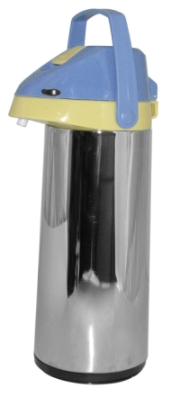 TERMO BOMBA 1,9 LTS ACERO TAPA PLASTICA CELESTE