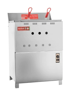 FREIDORA AUTOMATICA 23 LTS CUADRUPLE INYECCION FULL INOX MOD 33 GAS ENVASADO SOL REAL