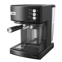 CAFETERA EXPRESSO PRIMA LATTE NEGRA OSTER