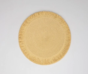 INDIVIDUAL REDONDO 38 CM TEJIDO CLARO