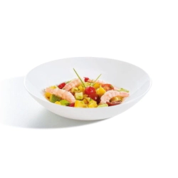 PLATO HONDO 20 CM DIWALI BLANCO VIDRIO TEMPLADO LUMINARC