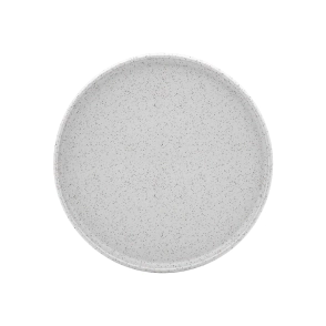 PLATO PLAYO 22,5 CM BAUNILHA GRANITO BLANCO CERAMICA OXFORD