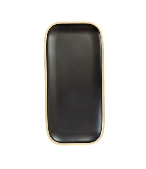 Fuentes Melamina RECTANGULAR NEGRA BORDE NATURAL