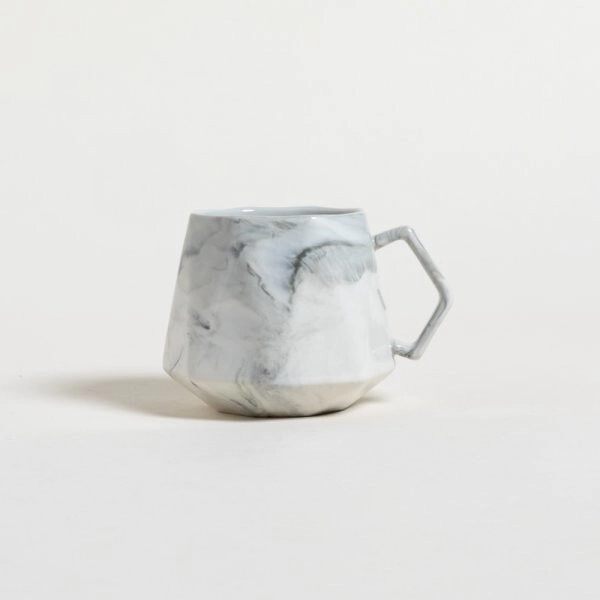JARRO MUG 350 ML DIAMOND CARRARA MARMOL PORCELANA