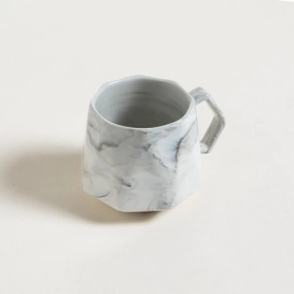 JARRO MUG 350 ML DIAMOND CARRARA MARMOL PORCELANA