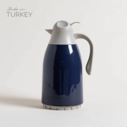 JARRA TERMICA 1,3 LTS DE PLASTICO AZUL TAPA GRIS CLARO