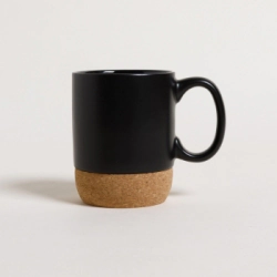 JARRO MUG 400 CC NEGRO CON BASE DE CORCHO