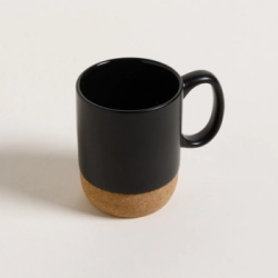 JARRO MUG 400 CC NEGRO CON BASE DE CORCHO