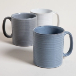 JARRO MUG 420 ML RAYAS HORIZONTALES AZUL