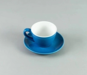 TAZA DESAYUNO 250 ML CON PLATO AZUL PORCELANA VOLF