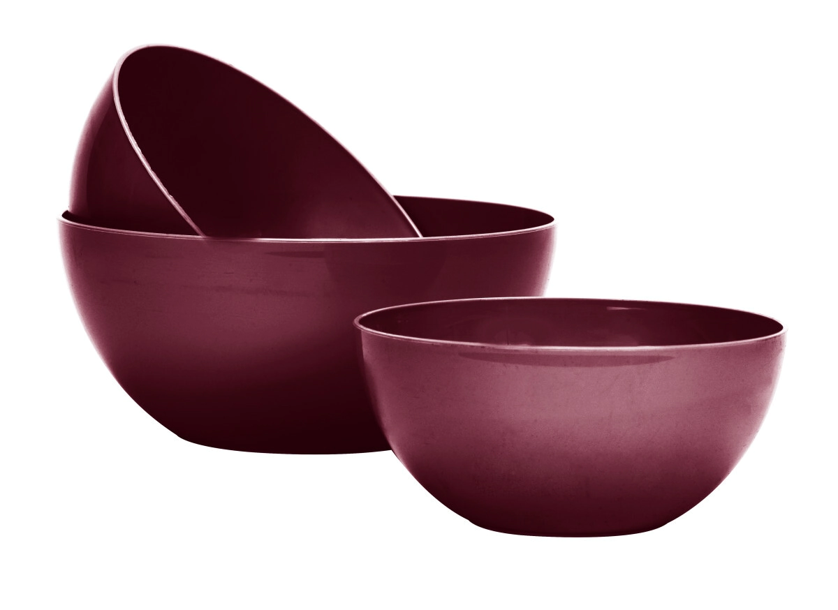 SET X 3 BOWL 23/20/17 BORDO LINEA FUSION CAROL