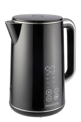 JARRA ELECTRICA 1,7 LTS DIGITAL NEGRA SMARTLIFE
