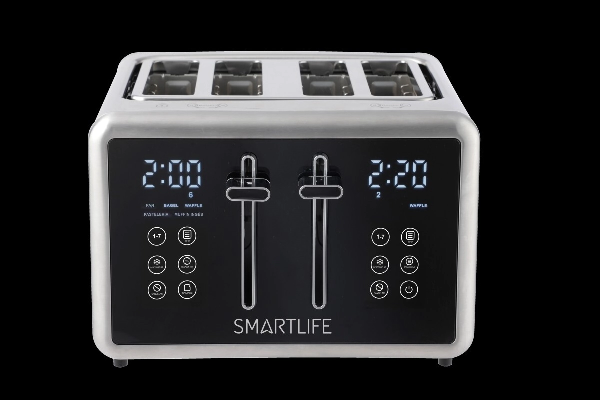 TOSTADORA 4 PANES DIGITAL ACERO INOXIDABLE SMARTLIFE