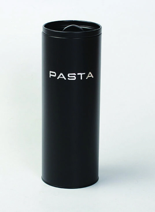 LATA DE PASTA 11 X 29 CM METAL NEGRA CAROL
