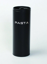 LATA DE PASTA 11 X 29 CM METAL NEGRA CAROL