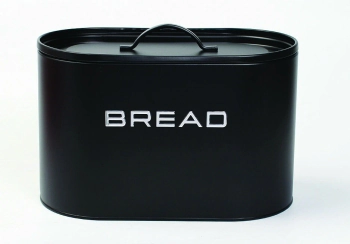 LATA DE PAN 34 X 18 X 20  CM METAL NEGRA CAROL