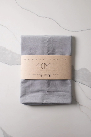 MANTEL TUSOR LISO 1,4 X 2,5 MTS GRIS