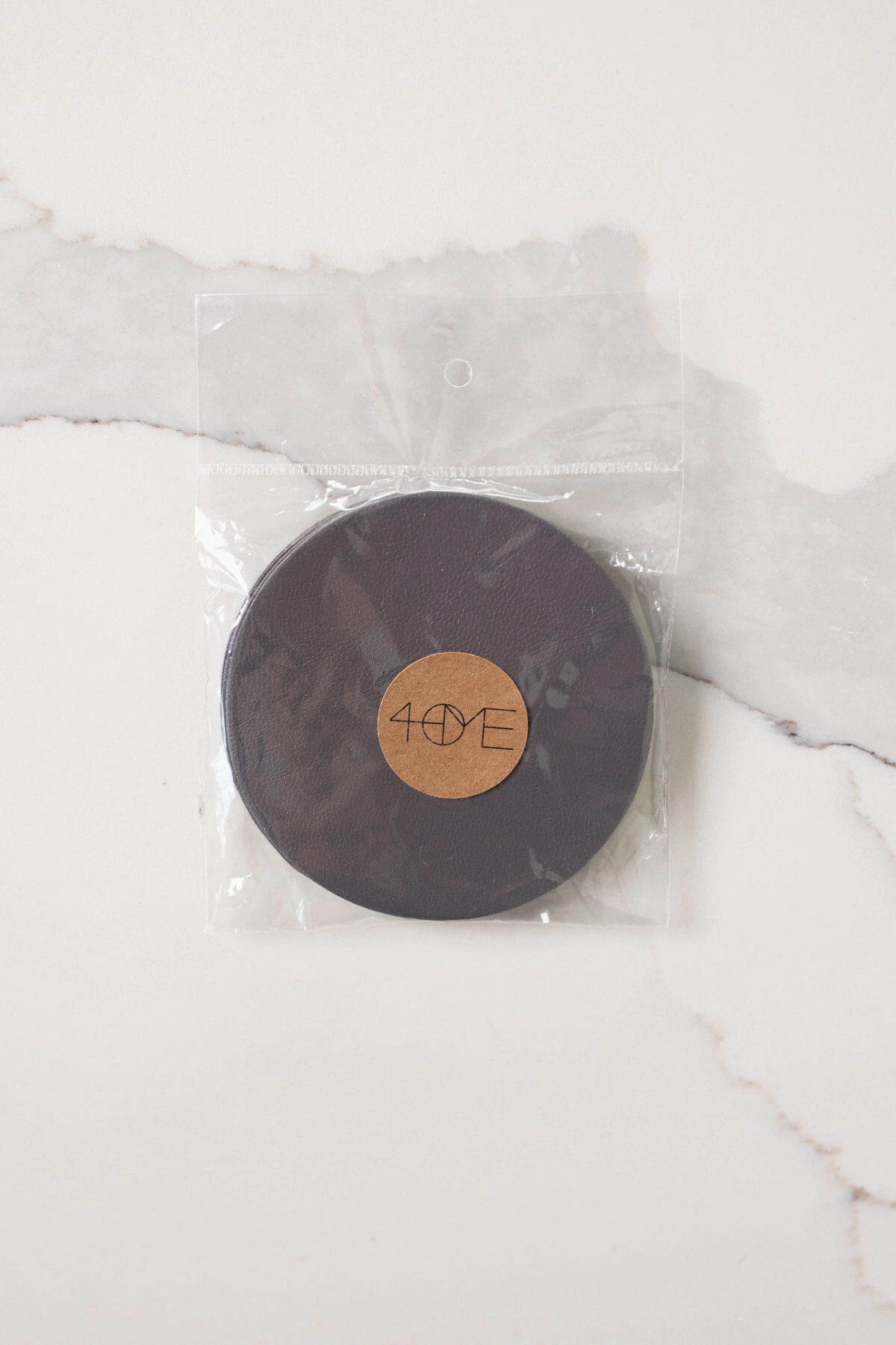 SET X 6 POSAVASOS REDONDO GRIS OSCURO