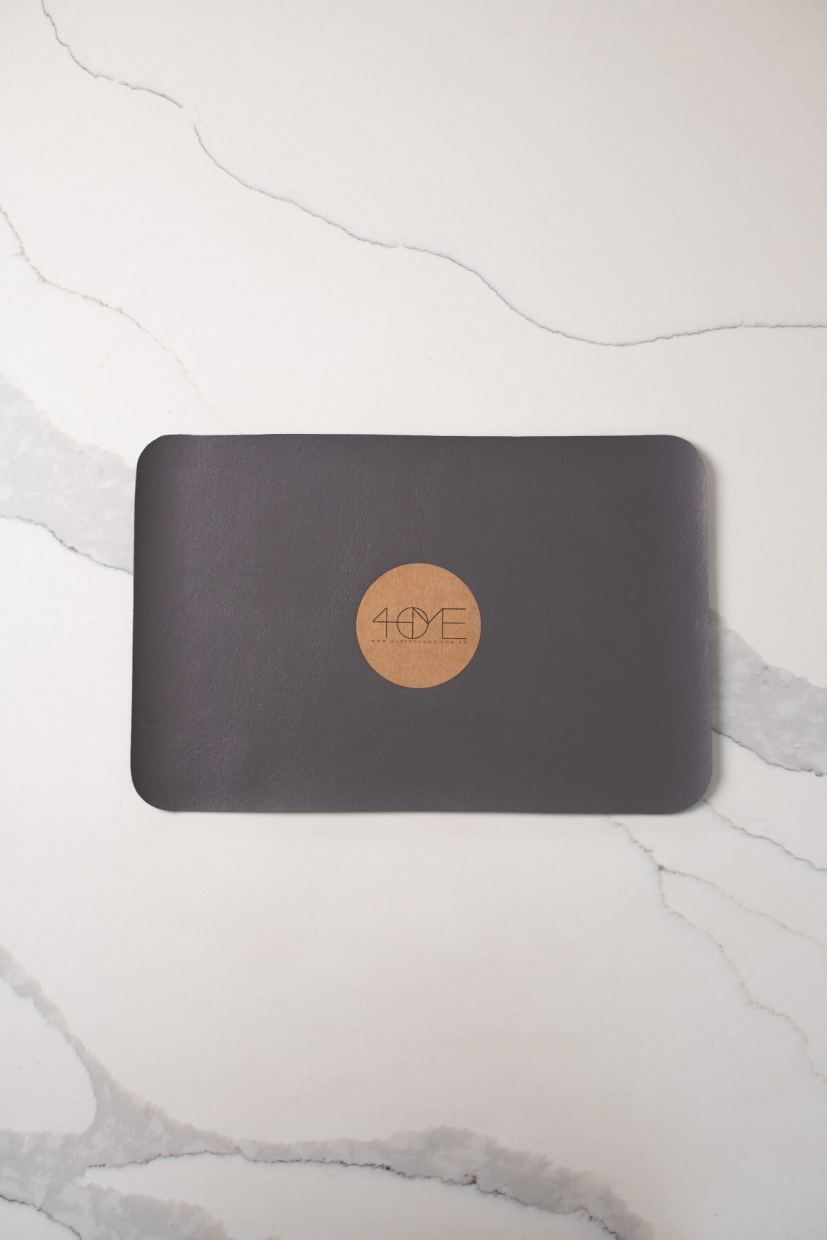 INDIVIDUAL FOLIA RECTANGULAR GRIS OSCURO