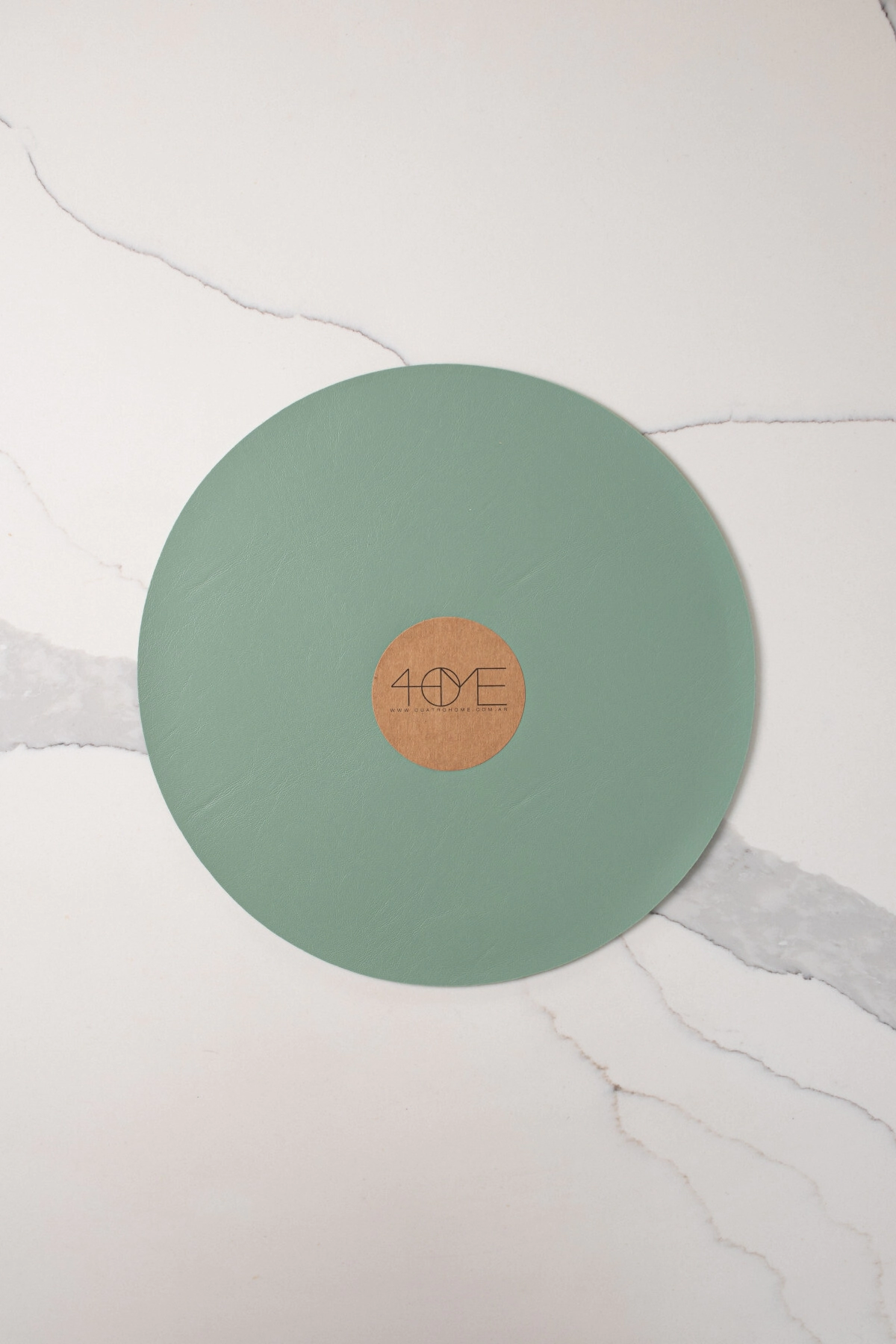 INDIVIDUAL FOLIA REDONDO VERDE MENTA