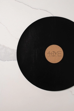 INDIVIDUAL FOLIA REDONDO NEGRO