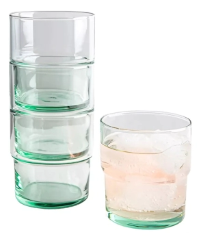 VASO DE WHISKY 300 ML RECICLADO COLOR VERDE PASABAHCE