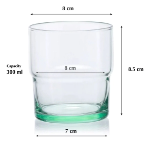 VASO DE WHISKY 300 ML RECICLADO COLOR VERDE PASABAHCE