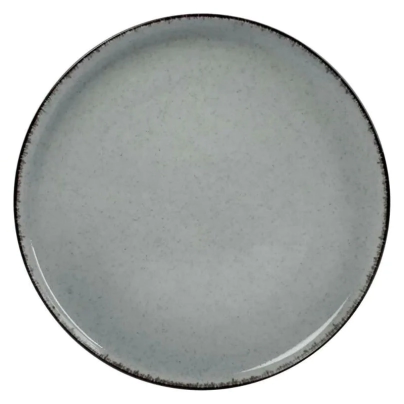 PLATO PLAYO 27 CM GRIS MODERNA PORCELANA SALDO