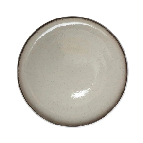 PLATO PLAYO 27 CM BEIGE IVORY PORCELANA SALDO