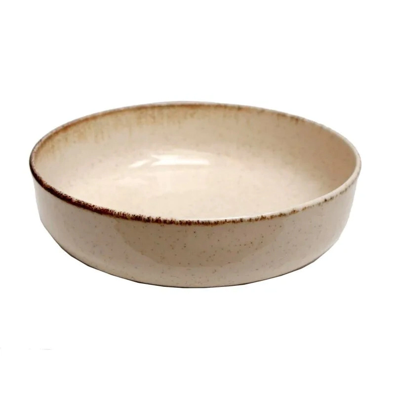 BOWL 20 CM BEIGE IVORY PORCELANA SALDO