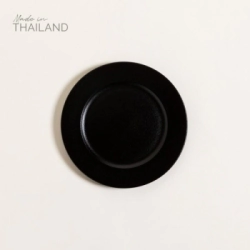 PLATO POSTRE 21 CM FINE PLUS SAND NEGRO