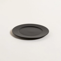 PLATO POSTRE 21 CM FINE PLUS SAND NEGRO